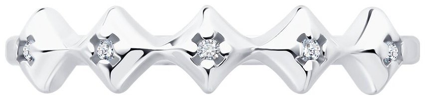Кольцо Diamant 94-210-02136-1_175 размер 17.5 вес 1.41 г серебро, бриллиант купить,NaN