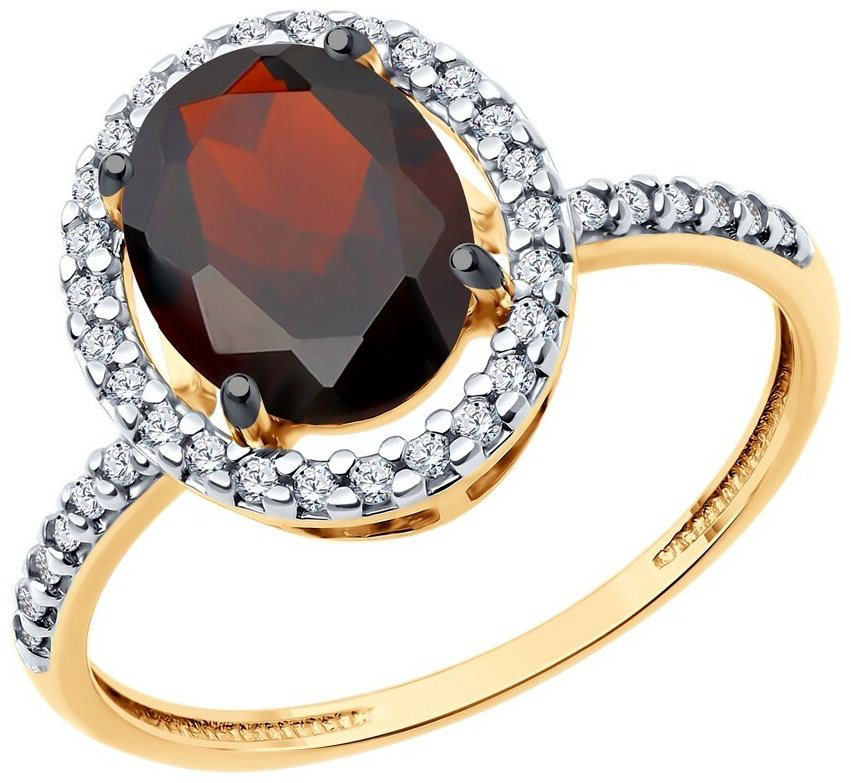 Кольцо Diamant 93-310-01999-3 размер 17.5 вес 2.02 г серебро, гранат купить,NaN