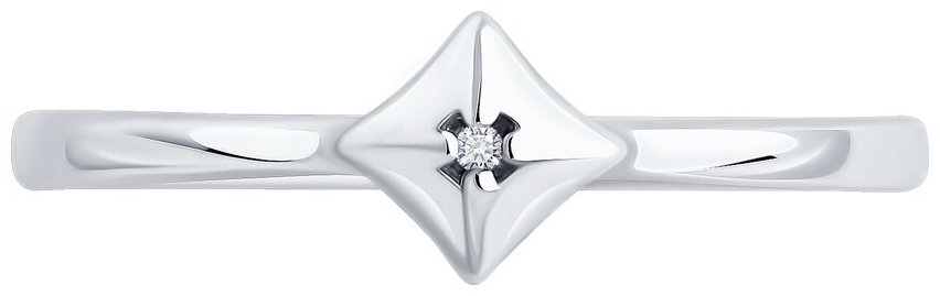 Кольцо Diamant 94-210-02137-1_175 размер 17.5 вес 1.485 г серебро, бриллиант купить,NaN