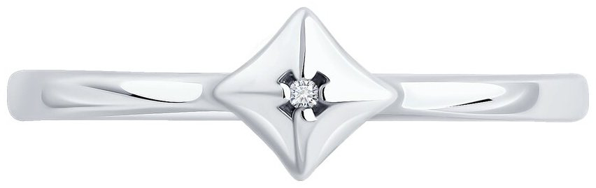 Кольцо Diamant 94-210-02137-1_175 размер 17.5 вес 1.485 г серебро, бриллиант купить,NaN