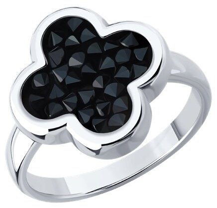 Кольцо Diamant 94-110-02342-1_19,5 размер 19.5 вес 3.55 г серебро, кристалл купить,NaN