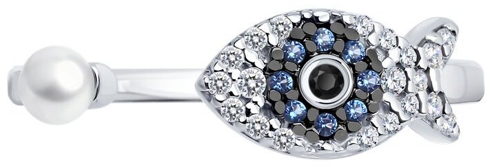 Кольцо Diamant 94-210-02186-1_17 размер 17 вес 1.81 г серебро, жемчуг купить,NaN