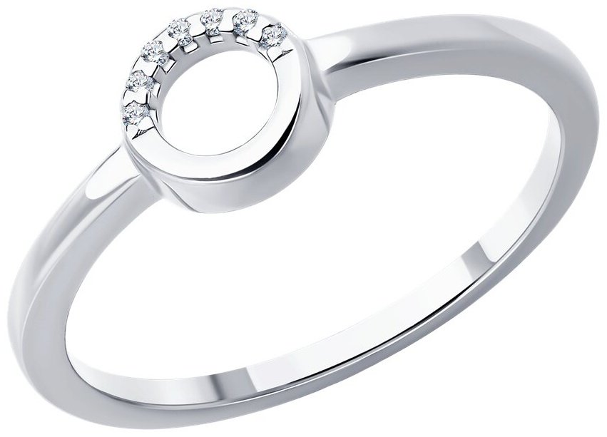 Кольцо Diamant 94-210-02695-1 размер 16.5 вес 1.39 г серебро, бриллиант купить,NaN