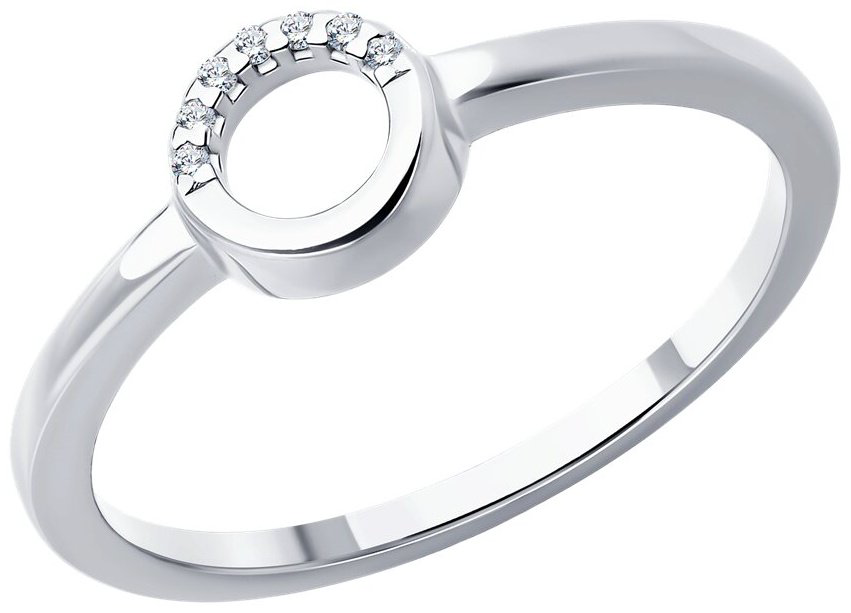 Кольцо Diamant 94-210-02695-1 размер 16.5 вес 1.39 г серебро, бриллиант купить,NaN