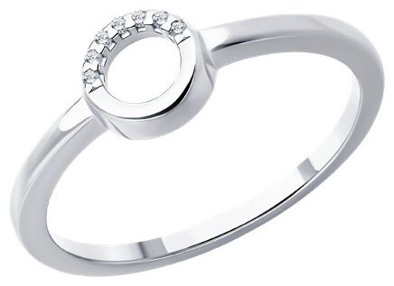 Кольцо Diamant 94-210-02695-1 размер 17 вес 1.46 г серебро, бриллиант купить,NaN