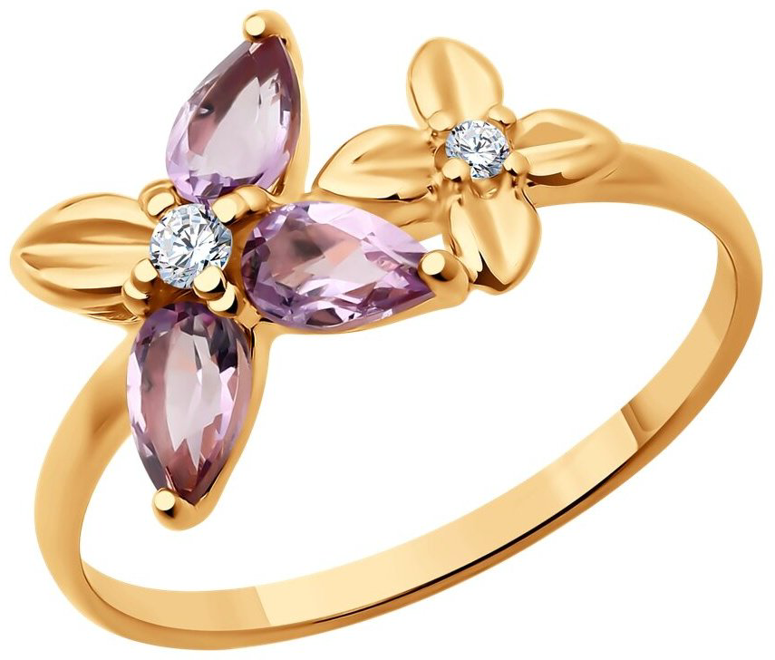 Кольцо Diamant 93-310-02061-2 размер 18 вес 1.54 г серебро, фианит купить,NaN