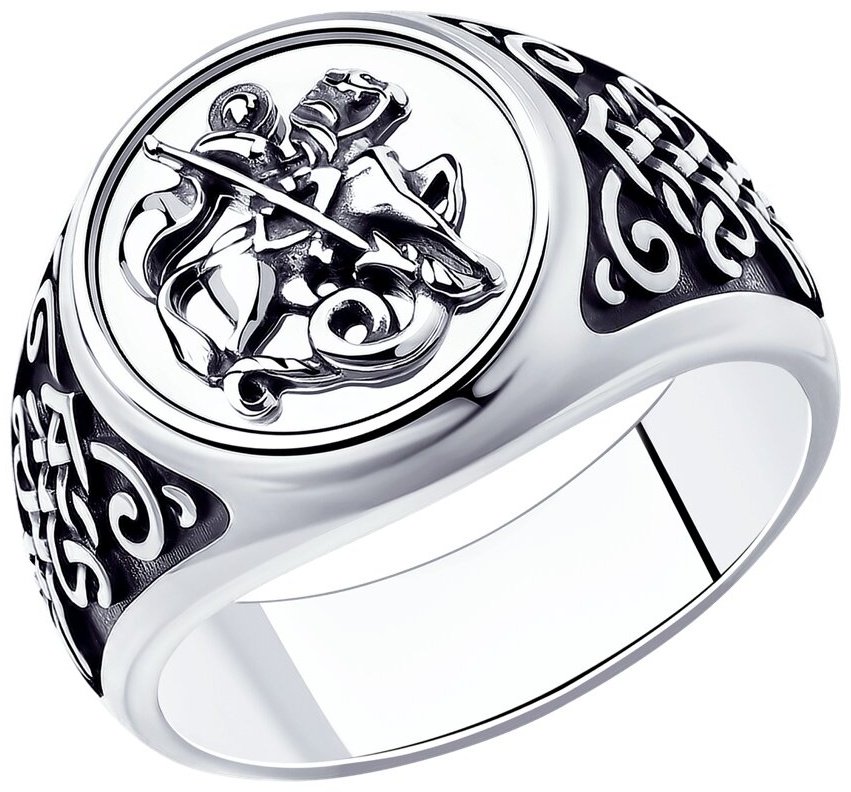 Кольцо Diamant 95-110-00935-1_23 размер 23 вес 7.94 г серебро, без вставок