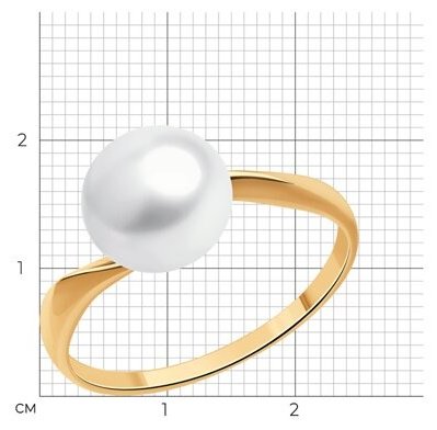 Кольцо Diamant 93-310-02082-1_s размер 18 вес 1.7 г серебро, культивированный жемчуг купить,NaN