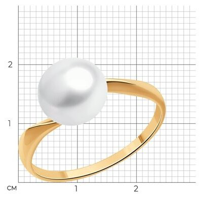 Кольцо Diamant 93-310-02082-1_s размер 18 вес 1.7 г серебро, культивированный жемчуг купить,NaN