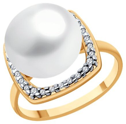 Кольцо Diamant 93-310-02600-1 размер 17.5 вес 4.22 г серебро, фианит купить,NaN