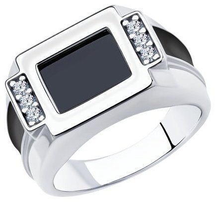 Кольцо Diamant 94-112-00488-1 размер 20 вес 6.37 г серебро, эмаль купить,NaN