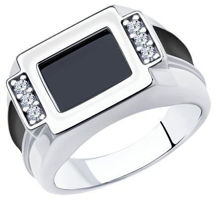 Кольцо Diamant 94-112-00488-1 размер 20.5 вес 6.61 г серебро, фианит, шпинель купить,NaN