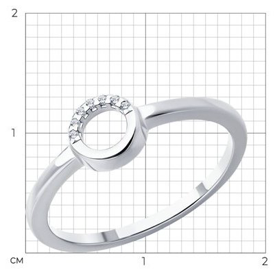 Кольцо Diamant 94-210-02695-1_18 размер 18 вес 1.39 г серебро, бриллиант купить,NaN