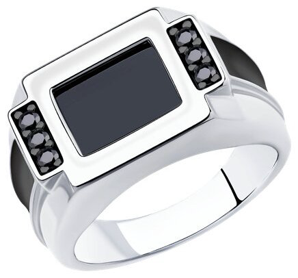 Кольцо Diamant 94-112-00488-2_195 размер 19.5 вес 6.13 г серебро, наношпинель купить,NaN