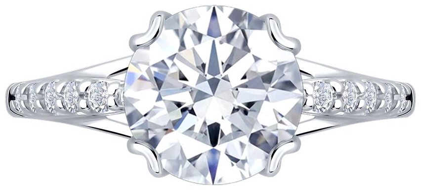 Кольцо Diamant 94-110-00035-1 размер 18.5 вес 1.7 г серебро, фианит купить,NaN