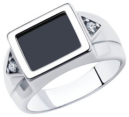 Кольцо Diamant 94-112-00491-1 размер 19 вес 5.15 г серебро, наношпинель купить,NaN