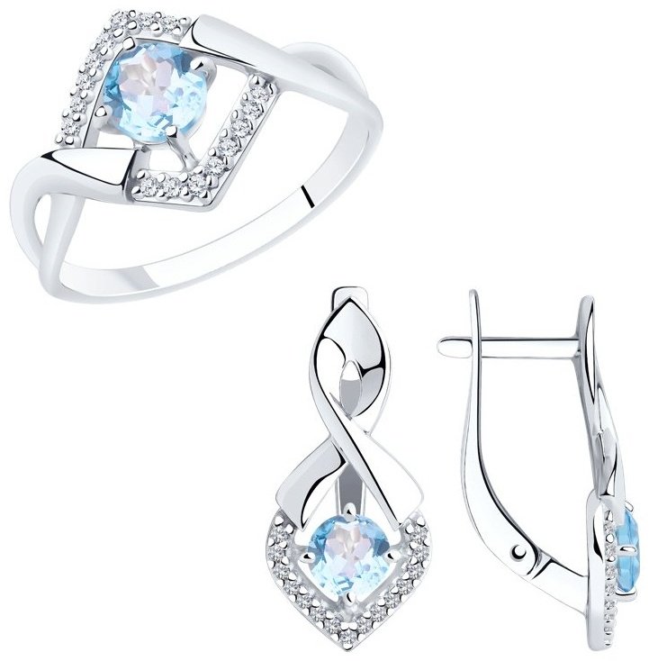 Diamant 94-310-00380-1-94-320-00380-1 вес 5.58 г серебро, фианит купить,NaN