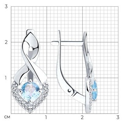 Diamant 94-310-00380-1-94-320-00380-1 вес 5.58 г серебро, фианит купить,NaN
