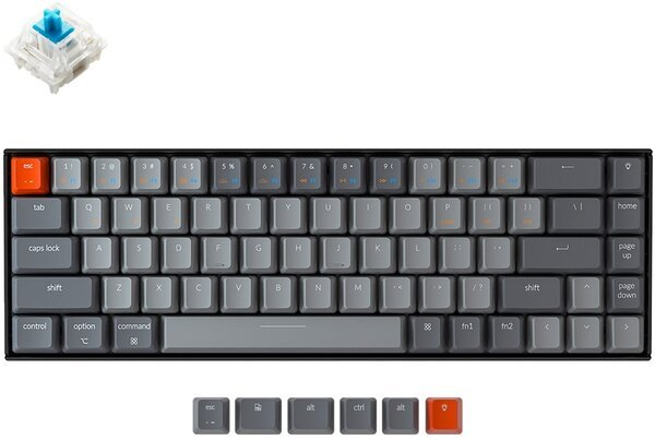 Клавиатура Keychron K6 68 Key Hot-Swap RGB Blue K6V2_Keychron - ForteMarket Клавиатура Keychron K6 68 Key Hot-Swap RGB Blue K6V2_Keychron купить,0