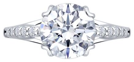Кольцо Diamant 94-110-00035-1_17 размер 17 вес 1.75 г серебро, фианит купить,0