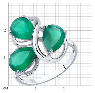 Кольцо Diamant 94-310-00439-1_18,5 размер 18.5 вес 3 г серебро, агат купить,NaN