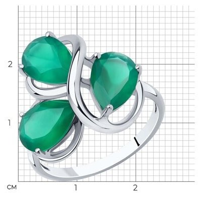 Кольцо Diamant 94-310-00439-1_19 размер 19 вес 3.03 г серебро, агат купить,NaN