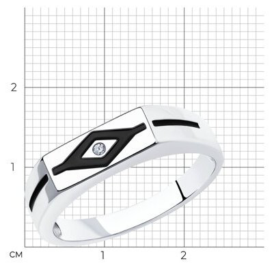 Кольцо Diamant 94-112-00781-1_20-5 размер 20.5 вес 3.93 г серебро, фианит купить,NaN
