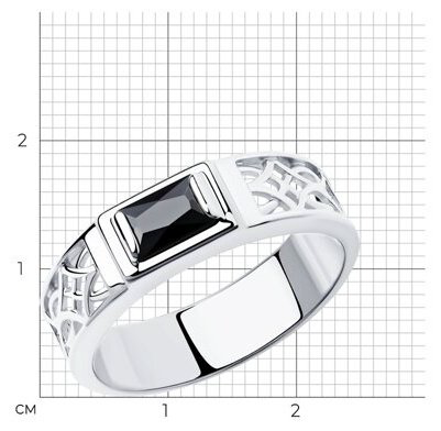 Кольцо Diamant 94-110-00943-1_18 размер 18 вес 3.76 г серебро, фианит купить,NaN