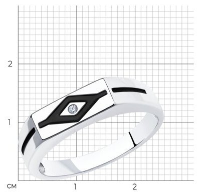 Кольцо Diamant 94-112-00781-1_22 размер 22 вес 3.93 г серебро, фианит купить,NaN