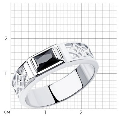 Кольцо Diamant 94-110-00943-1_22 размер 22 вес 4.05 г серебро, фианит купить,NaN