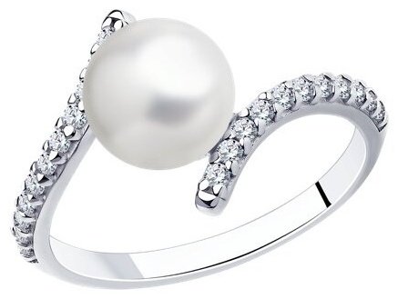 Кольцо Diamant 94-310-01118-1 размер 18 вес 2.17 г серебро, фианит купить,NaN