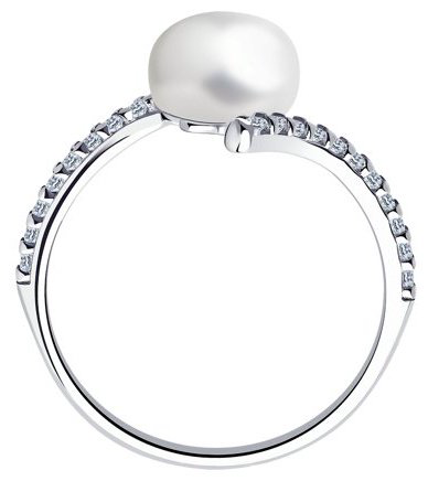 Кольцо Diamant 94-310-01118-1_18 размер 18 вес 2.273 г серебро, жемчуг купить,NaN