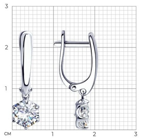 Diamant 94-121-01640-1/94-110-01633-1 вес 4.95 г серебро, фианит купить,NaN