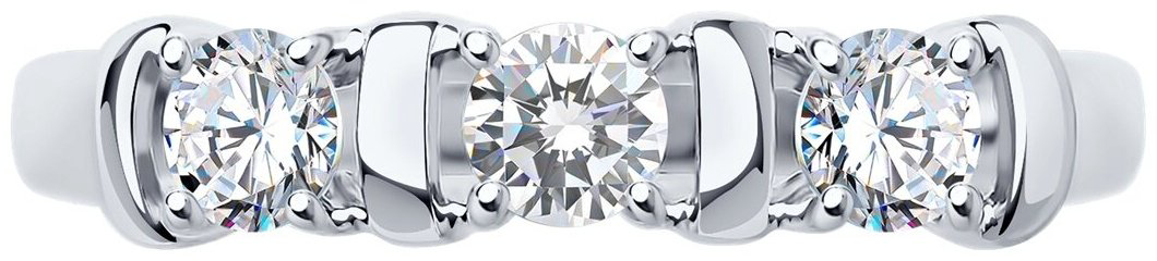 Кольцо Diamant 94-110-01304-1 размер 18 вес 1.54 г серебро, фианит купить,NaN
