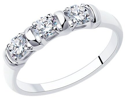 Кольцо Diamant 94-110-01304-1 размер 18 вес 1.54 г серебро, фианит купить,NaN