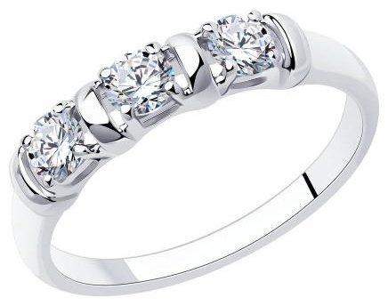 Кольцо Diamant 94-110-01304-1_17 размер 17 вес 1.58 г серебро, фианит купить,NaN