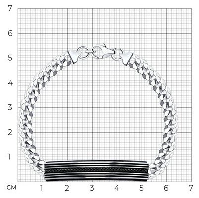 Браслет Diamant А95-150-02153-1С длина 19 см, вес 10.28 г серебро, плетение фантазийное купить,NaN