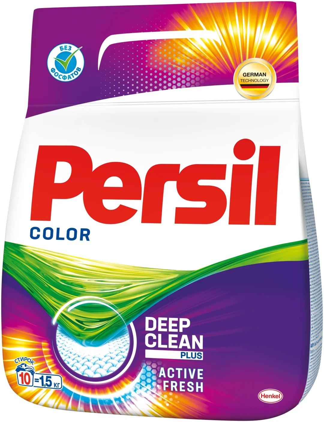 Стиральный порошок для цветных тканей Persil Color Deep Clean Plus Active Fresh 1.5кг купить,NaN