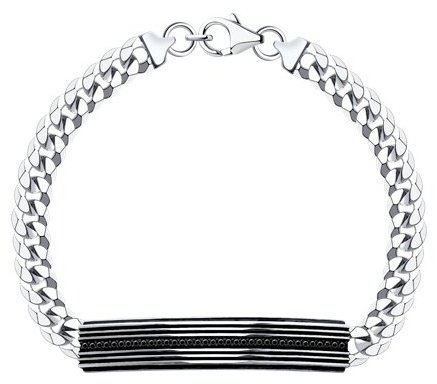 Браслет Diamant А95-150-02153-1С длина 20 см, вес 10.28 г серебро, плетение фантазийное купить,NaN