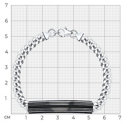 Браслет Diamant А95-150-02153-1С длина 20 см, вес 10.28 г серебро, плетение фантазийное купить,NaN