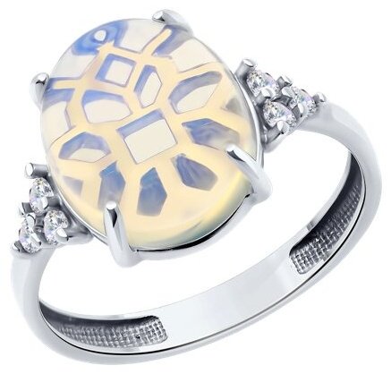 Кольцо Diamant 94-310-01837-1_18 размер 18 вес 2.59 г серебро, опал купить,NaN