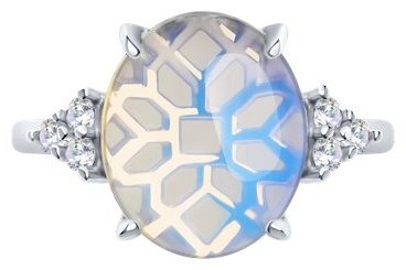 Кольцо Diamant 94-310-01837-1_18 размер 18 вес 2.59 г серебро, опал купить,NaN
