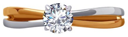 Кольцо Diamant D51-110-01726-1_s размер 17.5 вес 1.51 г золото, фианит купить,NaN