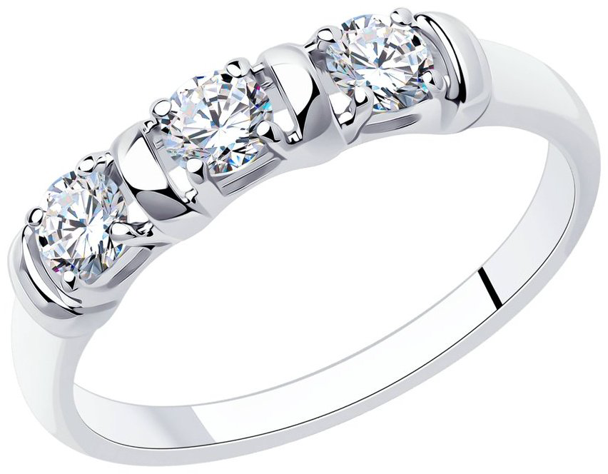 Кольцо Diamant 94-110-01304-1_195 размер 19.5 вес 1.71 г серебро, фианит купить,NaN