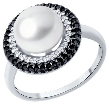 Кольцо Diamant 94-310-01918-1 размер 17.5 вес 3.89 г серебро, жемчуг купить,NaN