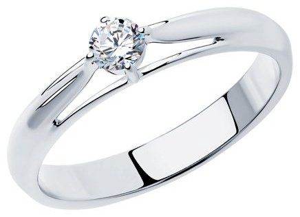 Кольцо Diamant 94-110-01381-1 размер 16.5 вес 1.77 г серебро, фианит купить,NaN