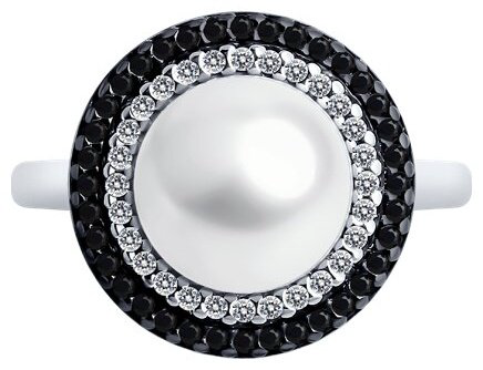 Кольцо Diamant 94-310-01918-1_17-5 размер 17.5 вес 3.89 г серебро, жемчуг купить,NaN