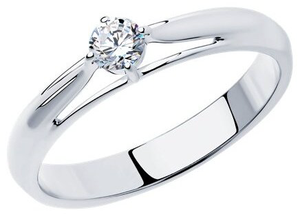 Кольцо Diamant 94-110-01381-1 размер 17.5 вес 1.89 г серебро, фианит купить,NaN