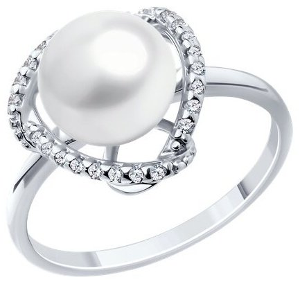Кольцо Diamant 94-310-01922-1 размер 19 вес 2.48 г серебро, фианит купить,NaN