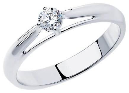 Кольцо Diamant 94-110-01381-1_17 размер 17 вес 1.89 г серебро, фианит купить,NaN